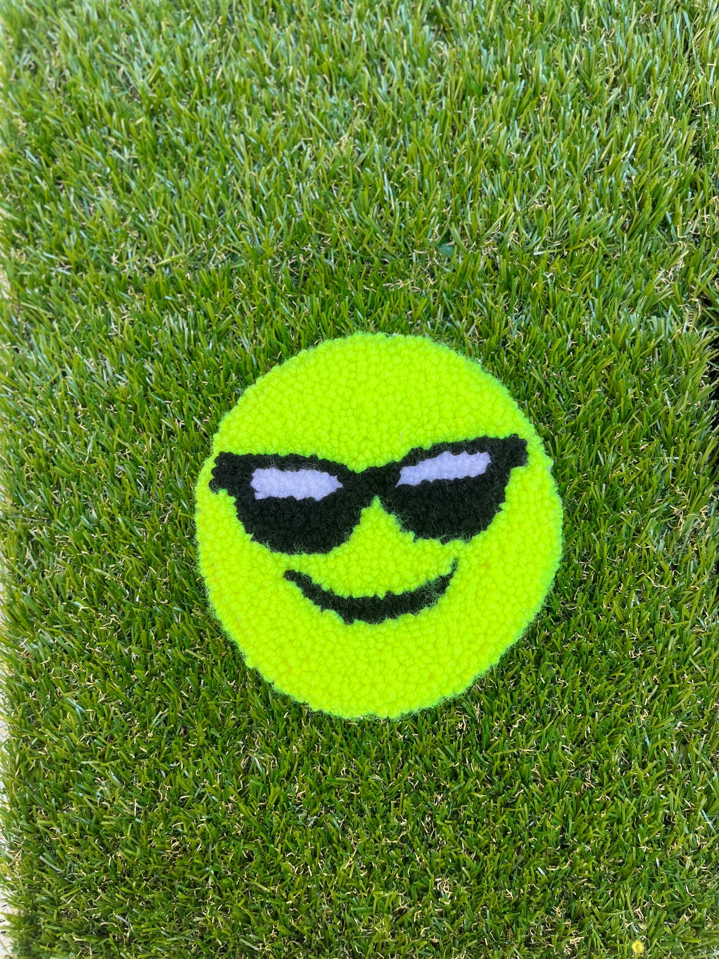 Sunglasses Emoji  - Punch needle design