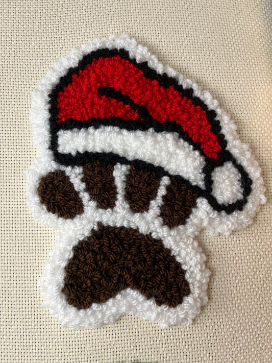 Christmasy Paw Coaster
