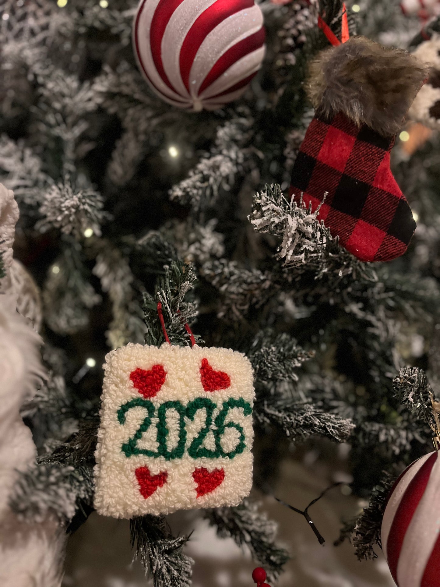 'Happy New Year 2026' Christmas ornament