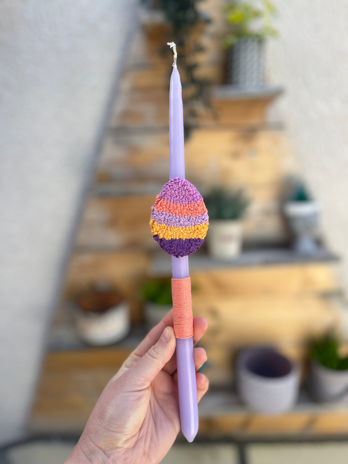 Purple Handcrafted Easter Candle 🐣