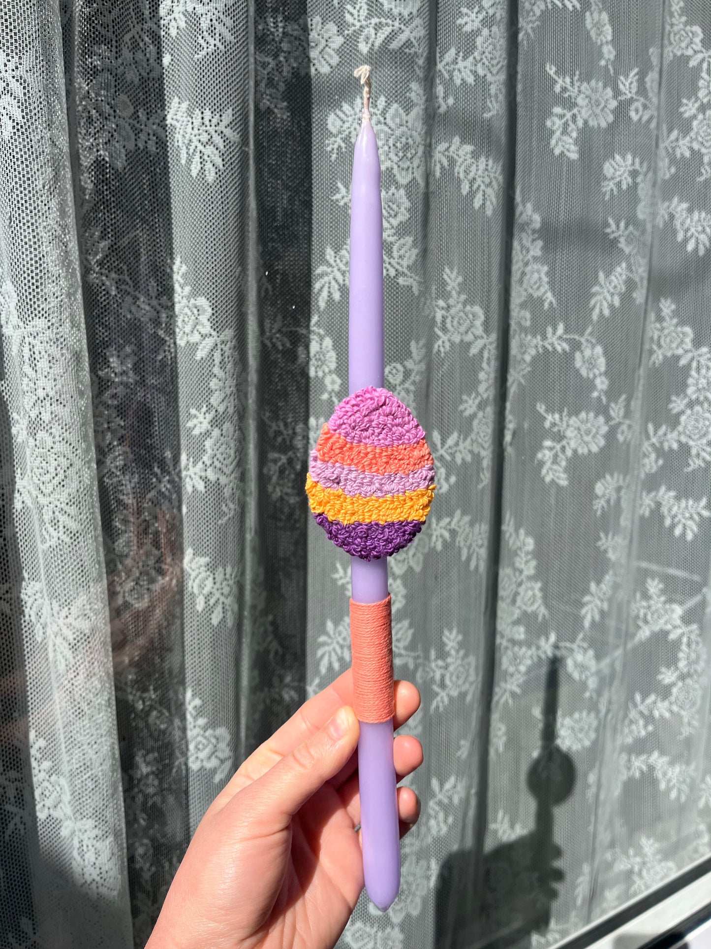 Purple Handcrafted Easter Candle 🐣